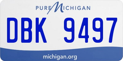 MI license plate DBK9497