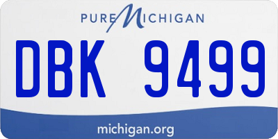 MI license plate DBK9499