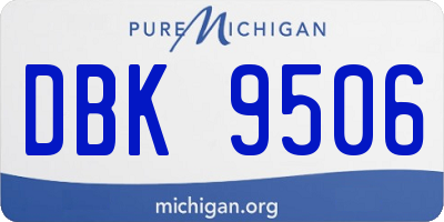 MI license plate DBK9506