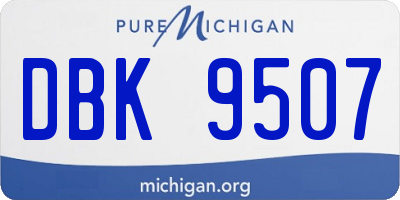 MI license plate DBK9507