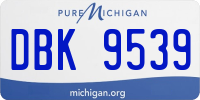 MI license plate DBK9539