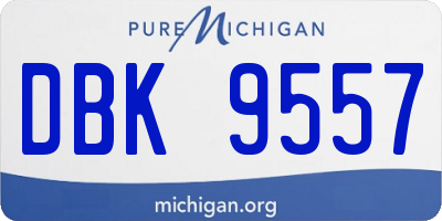 MI license plate DBK9557