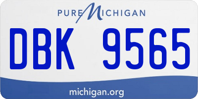 MI license plate DBK9565