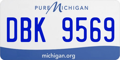 MI license plate DBK9569