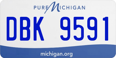 MI license plate DBK9591