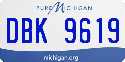 MI license plate DBK9619