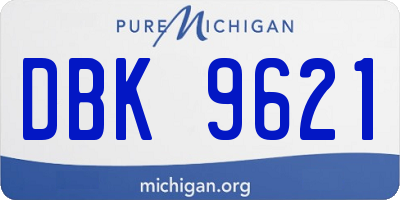 MI license plate DBK9621