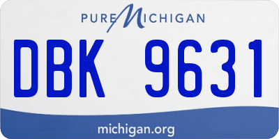 MI license plate DBK9631