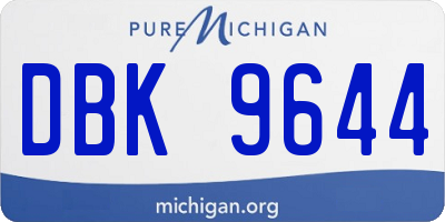 MI license plate DBK9644