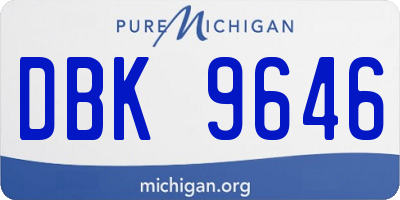 MI license plate DBK9646