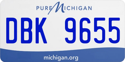 MI license plate DBK9655