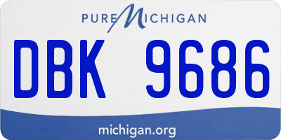 MI license plate DBK9686