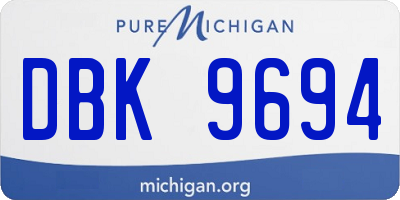 MI license plate DBK9694