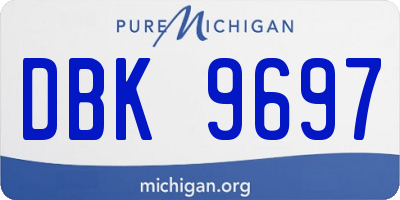 MI license plate DBK9697