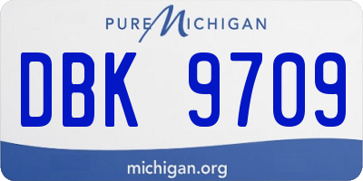 MI license plate DBK9709