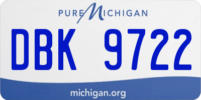 MI license plate DBK9722