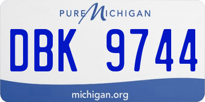 MI license plate DBK9744