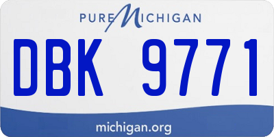 MI license plate DBK9771