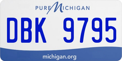 MI license plate DBK9795