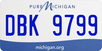 MI license plate DBK9799