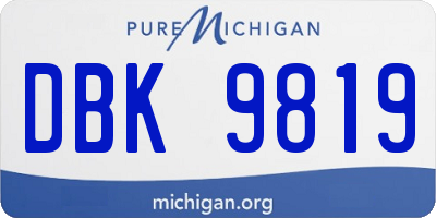 MI license plate DBK9819