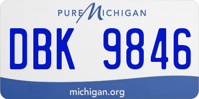 MI license plate DBK9846