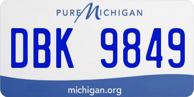 MI license plate DBK9849