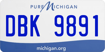 MI license plate DBK9891