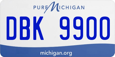MI license plate DBK9900