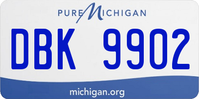 MI license plate DBK9902