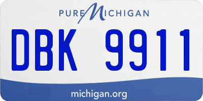 MI license plate DBK9911