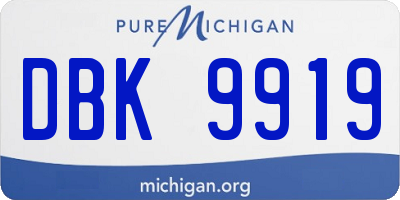 MI license plate DBK9919