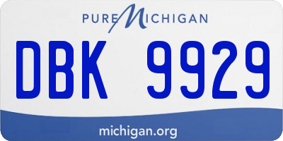 MI license plate DBK9929