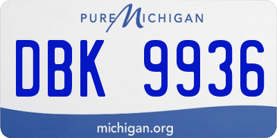MI license plate DBK9936