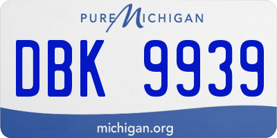 MI license plate DBK9939