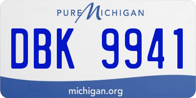 MI license plate DBK9941