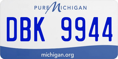 MI license plate DBK9944