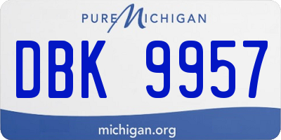 MI license plate DBK9957