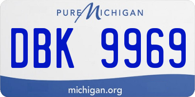 MI license plate DBK9969