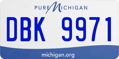MI license plate DBK9971