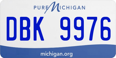 MI license plate DBK9976