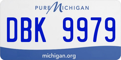 MI license plate DBK9979