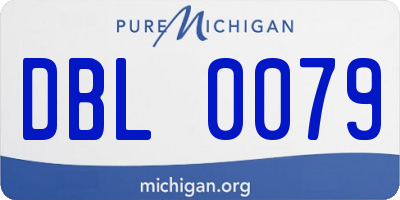MI license plate DBL0079