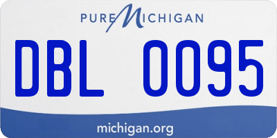 MI license plate DBL0095