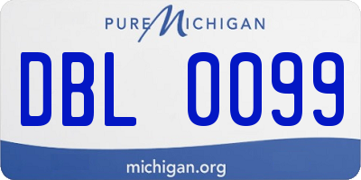 MI license plate DBL0099