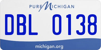 MI license plate DBL0138
