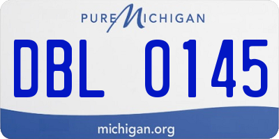 MI license plate DBL0145
