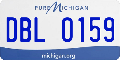 MI license plate DBL0159