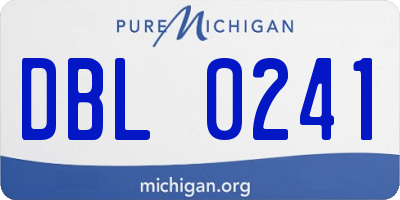 MI license plate DBL0241
