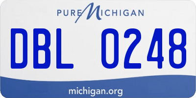 MI license plate DBL0248
